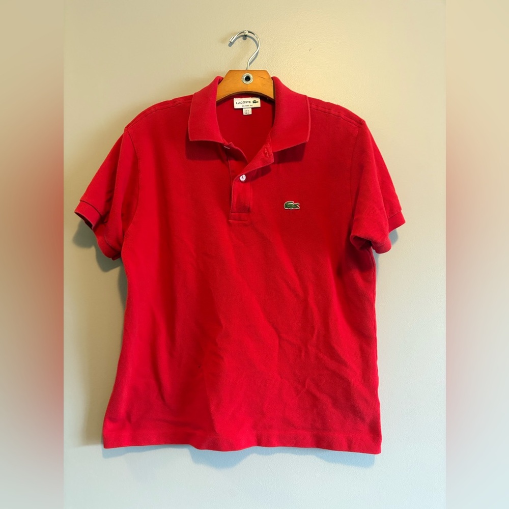 Lacoste Men's Red Polo Shirt